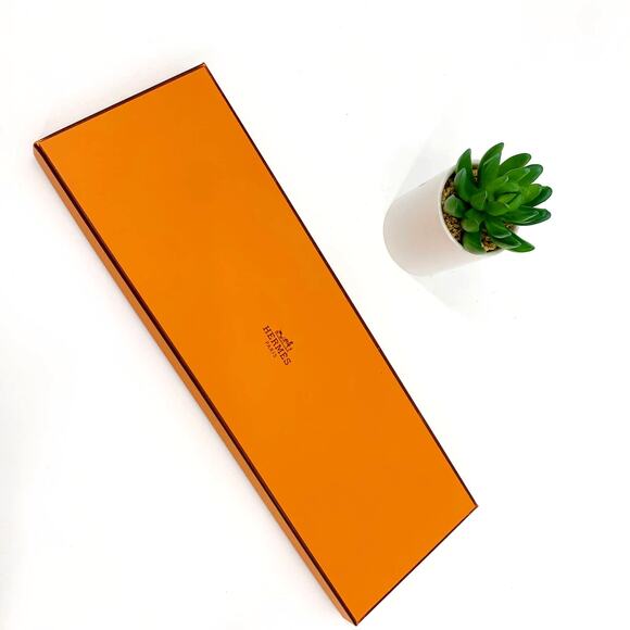 Hermes Paris Gift Box  Scarf / Tie Storage Tie Box Size 14” X4.5 - Picture 4 of 6